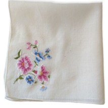Petit Point Handkerchief Micro Floral Victorian Cottagecore Hankie Vintage  - £7.88 GBP