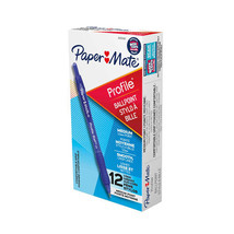 Papermate Profile Retractable Pen 1.0mm 12pcs - Blue - £38.11 GBP