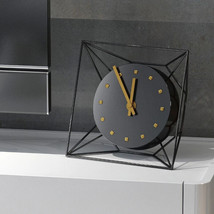 Nordic Geometric Desk Clock Creative Clock Tabletop Bedside Silent Clock - $39.50