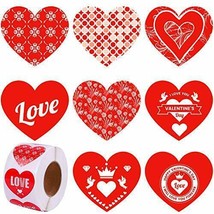 600 Pieces Valentine&#39;s Day Stickers Assorted Styles Self-Adhesive Decora... - $18.80