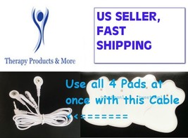 Omron HV-F123/HV-F124/HV-F125/HV-F126 Compatible Cable w/10 Electrotherapy Pads - $16.33