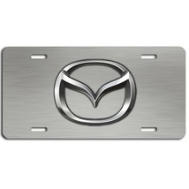 Mazda auto vehicle aluminum license plate car truck SUV grey tag - £13.04 GBP