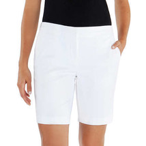 Mario Serrani Italy Comfort Strtch Woven Short White Jacquad Women&#39;s Sz ... - $19.47+