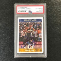 2017-18 NBA Hoops #155 Thaddeus Young Signed Card AUTO PSA Slabbed Pacers - £40.17 GBP