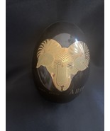 Aries Zodiac Sign Astrology Black Gold Ceramic Egg , Figurine, Ram, 3/21... - $7.69