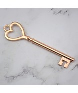 Heart Key Big Skeleton Key Rose Gold 84mm Large Skeleton Key Love Jewelry - $6.04 CAD