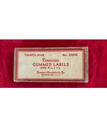 Vintage Dennisons Gummed Labels No 2005 Original Box of 35 Partial Label... - €11,04 EUR