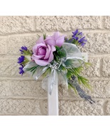 Cemetery Cross Decoration, Yellow and Green Grave flowers - $26.00