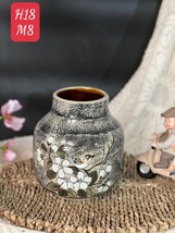 Pottery vase ceramic vase handmade in Vietnam H 18cms - £63.21 GBP