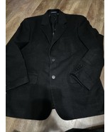 Club Room for Macys Sport Coat Jacket Blazer Black Wool Silk Cashmere Se... - £22.06 GBP