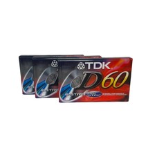 3 pk TDK D60 High Output IECI/Type I Blank Cassette Tapes - £8.12 GBP