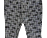Modern Works Women&#39;s Ankle Pants w/ Pockets Size M Black Gray Plaid - £17.91 GBP
