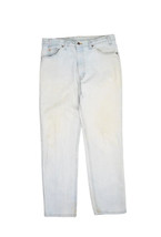 Vintage Levis 509 Jeans Mens 36x32 Light Wash Denim Orange Tab Made in USA - $30.38