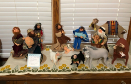 1990&#39;s Annalee Nativity Set Jesus Mary Joseph Angel Wisemen and Animals - £511.44 GBP
