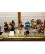 1990&#39;s Annalee Nativity Set Jesus Mary Joseph Angel Wisemen and Animals - £516.88 GBP