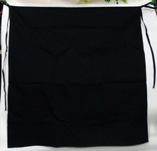 Half Size Bar Apron Short Black 32x32&quot; Waiter Waitress Unisex Cotton Bistro Cafe - £6.93 GBP