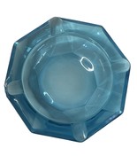 Vintage MCM Hazel Atlas Capri Aqua Blue Octagonal Glass Ashtray Classic ... - $447.62 MXN