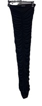 Pretty Little Thing Silky Slinky Sexy Black Tube Bandeau Dress Ruched Si... - $18.78