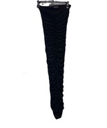Pretty Little Thing Silky Slinky Sexy Black Tube Bandeau Dress Ruched Si... - $18.78