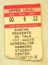 DC Talk &amp; Audio Ticket Stub Adrenaline Hammons Student Center Springfield - $239.70 MXN