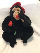 Harvey Prince Plush Monkey Lipstick Rose Love Valentine’s Stuffed Animal Toy - £19.66 GBP