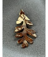 Genuine Gold Dipped Small Oak Leaf Nature Pendant – 2 x 7/8th’s inches a... - £11.66 GBP