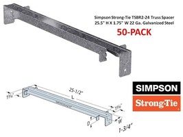 Simpson Strong TSBR2-24 Truss Spacer 25.5&quot;H X 1.75&quot;W 22Ga. Galvanized St... - $163.35