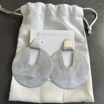 NEW Kendra Scott Diane Silver Statement Earrings w/ Pouch - £44.06 GBP