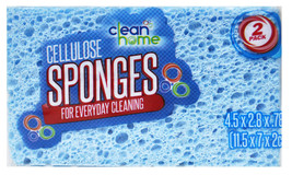 Clean Home Cellulose Sponges 2 Pack - £3.15 GBP