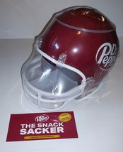 New Sealed Dr Pepper Snack Chips &amp; Dip Football Helmet Bowl Limited edition - $64.34