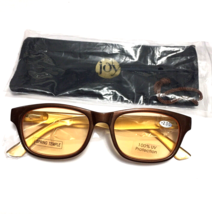 Joy Mangano Computer Lens Reader Glasses Brown Spring Temple Lens +2.00 10E - $16.00