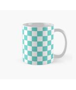 Ultimate Green And White Checkerboard Pattern Coffee Mug Oversized 18oz - $27.58 CAD