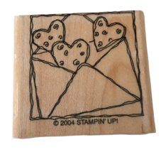 Stampin&#39; Up Rubber Stamp Love Letter Heart Envelope Love Square Card Making Art - £3.18 GBP