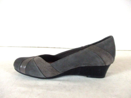 Earth Gray Spiceberry Leather Wedge Heels Pumps Shoes Women&#39;s 7 B (SW42) - £17.54 GBP