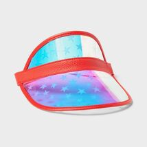 Sun Squad Adult PVC Stars Visor Red Size Adult - $15.82 CAD