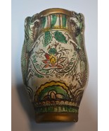 Vintage Wall Pocket Made in Japan &#39;&#39;Double Dragons &amp; Lotus Flower UNIQUE... - $89.46 CAD