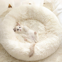 Cat and Dog Bed, 20&#39;&#39;X20&#39;&#39; Washable Donut, Soft Plush Pet Cushion, Water... - $22.81