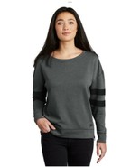 New Era Women&#39;s Black Heather Tri-Blend Fleece Varsity Crew Sweatshirt S... - $32.73