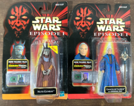 Star Wars Episode 1 Action Figure Lot 2 Comm Tech Nute Gunray Chancellor Valorum - $19.79