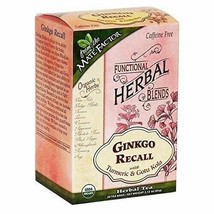 NEW Mate Factor Organic Ginkgo Recall With Turmeric and Gotu Kola Tea 20... - £9.16 GBP