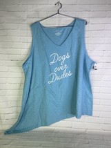 Lane Bryant Dogs Over Dudes Blue Sleeveless Tank Top Womens Plus Size 26/28 NEW - £22.15 GBP