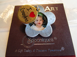 Photo Pin Brooch GRANDMOTHER Child Baby, mixed metals JJ Jonette USA signed - $6.92