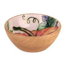 6.5" WOODEN ENAMEL PUMPKN BOWL - $41.17
