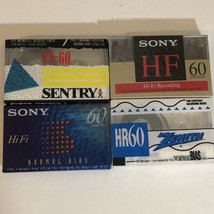 Blank Cassette Tape Lot Of 4 Sony Zenith Sentry 60 Minute - £7.88 GBP