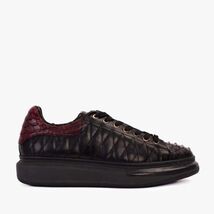 The Adler Snake Skin Black & Burgundy Men Sneaker image 2