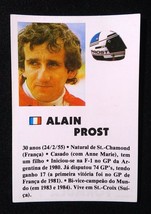 ALAIN PROST ✱ RARE Vintage Formula 1 Pocket Calendar Card Portugal 1985 ~ #18 - £17.82 GBP
