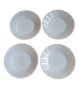 Termocrisa Plates White Milk Glass Saucers  5 3/4&quot;  Mexico Set of 4 Vintage - £7.48 GBP