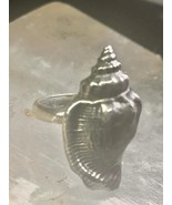 Shell ring sign Washed Ashore band snail size 7 sterling silver women a - €57,74 EUR