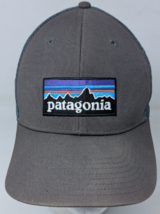 Patagonia Trucker Hat Baseball Cap Snapback Mesh Gray P-6 Logo LoPro SUN... - $14.54