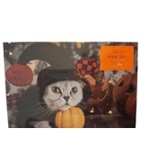 Scaredy Cat Halloween Puzzle 1000 Pc Pink Sky Spooky Black Cats Jigsaw 1... - $292.84 MXN